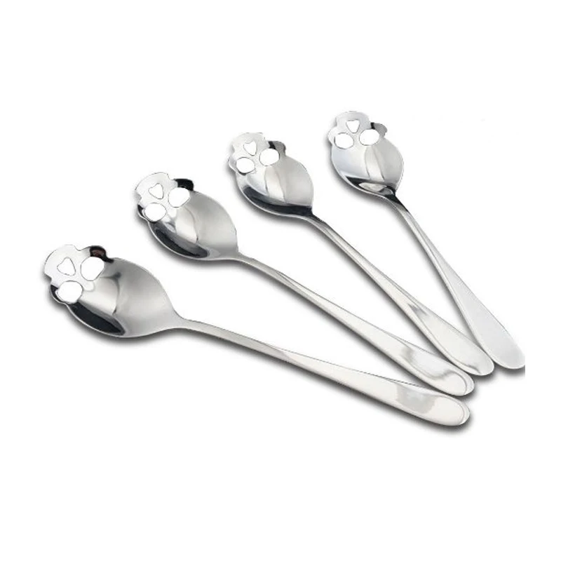 

4 Pieces/lot Stainless Steel Skull Bar Spoons Coffee Spoon 6 Inches In Length
