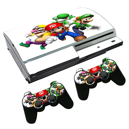 Супер Марио кожи Стикеры наклейка для PS3 жира Игровые приставки 3 консоль и контроллеры для PS3 жира шкуры виниловая клеящаяся пленка - Цвет: 0345