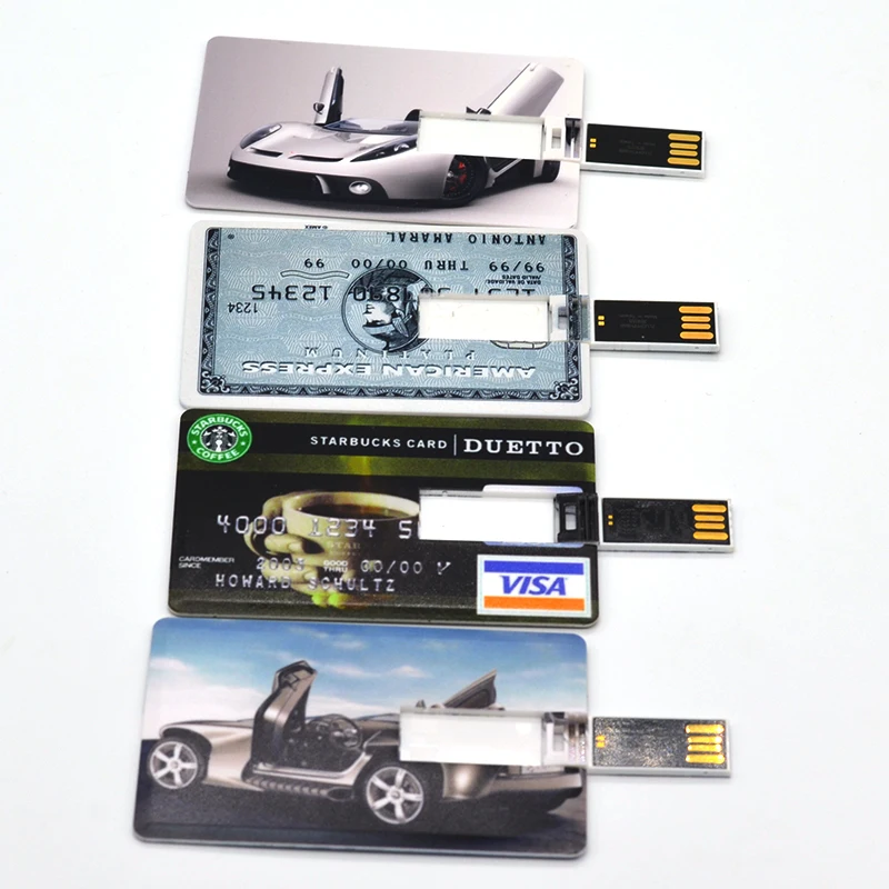 Wholesale 4GB 8GB 16GB 32GB 64GB Bank Credit Card Shape USB Flash Drive Pen Memory Stick Pendrive U Disk |