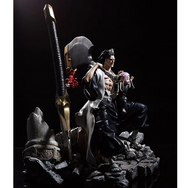 Аниме BLEACH Kenpachi Zaraki Kusajishi Yachiru 1/5 сцены смолы статуя фигурка Коллекция Модель игрушки X535