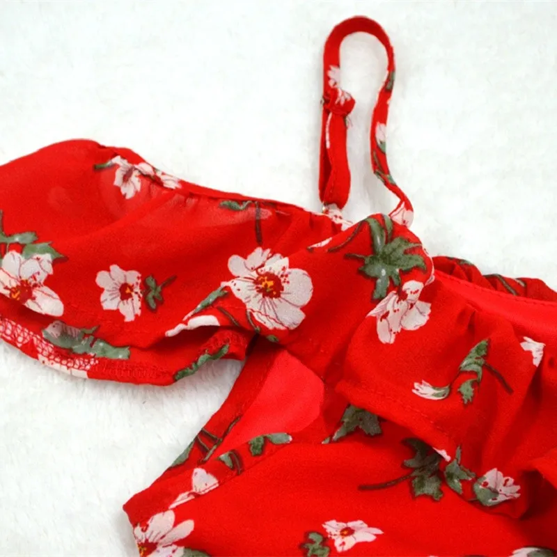 Florals платье 2018 Для женщин без рукавов отпуск сексуальное V шеи Спагетти ремень