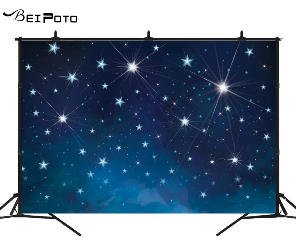 

Фотофоны BEIPOTO с маленькими звездами в небе, фон для фотосъемки новорожденных, праздничный день рождения, десерт, украшение стола