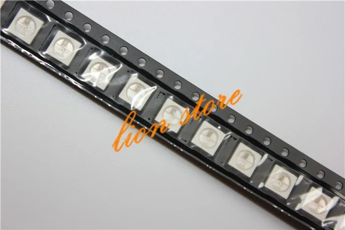 10/50/100/500/1000 шт WS2812B(4 контакта) 5050 SMD W/WS2811 индивидуально адресуемых цифровой RGB светодиодный чип