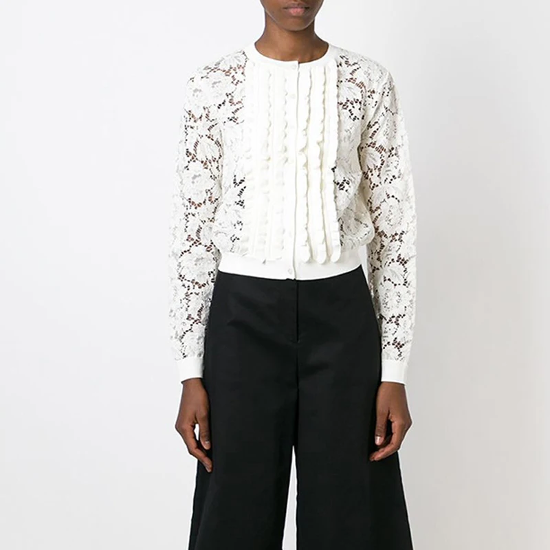 2017 Марка Мода Осень Женщины Свитера Белый О-Образным Вырезом Трикотаж