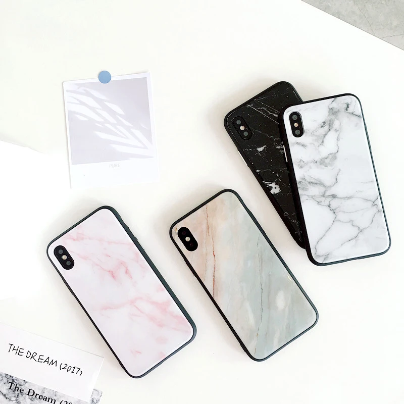 GlamPhoneCase модный мраморный стеклянный чехол для телефона iPhone11Pro XS Max XS XR 8 8plus 7 7plus 6/6s Plus жесткий чехол