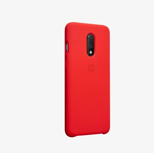 Чехол ONEPLUS 7 из жидкого силикона, шелковистый мягкий на ощупь защитный чехол для one plus 7 красного цвета