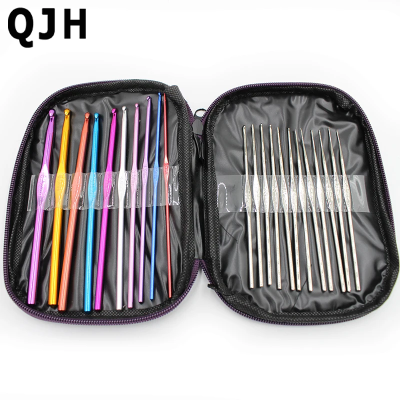 22 шт. разноцветный алюминиевый крючок спицы ручкой вязать комплект Ткань свитер