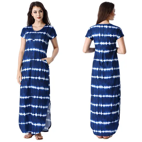 Blue and White Vfemage, женское летнее свободное Повседневное платье с пуговицами, карманами и завязками по бокам, пляжные вечерние платья, длинное платье макси 2870 - Цвет: Blue and White