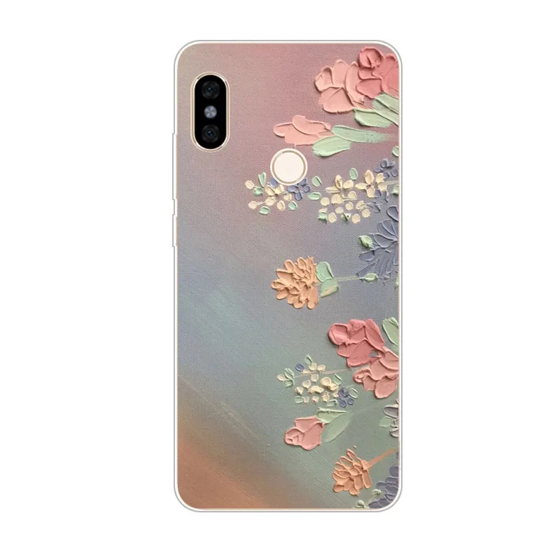 Xiaomi mi a2 lite чехол, силиконовая Мягкая задняя крышка из ТПУ с цветочным рисунком для xiaomi mi a3 lite Защитные чехлы для телефонов