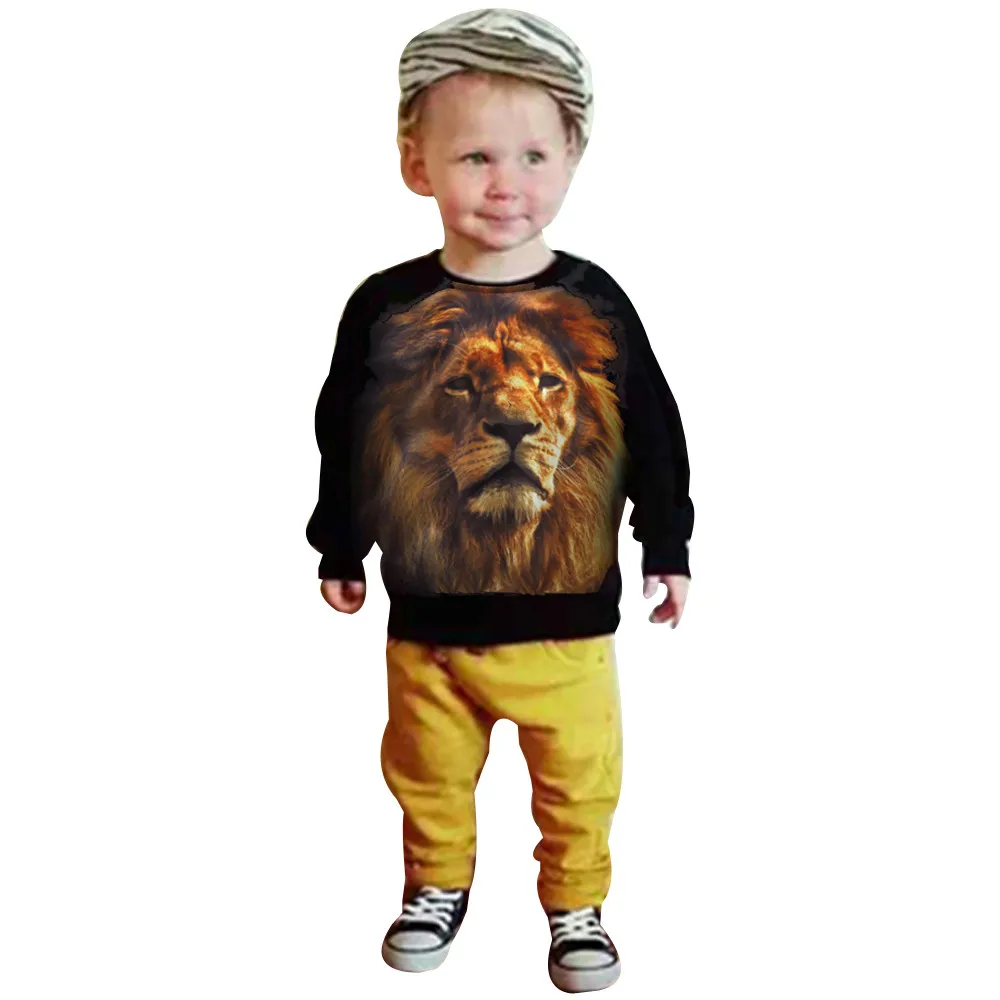 Детская одежда 2018 осенне зимняя футболка + штаны Рождественский комплект из 2