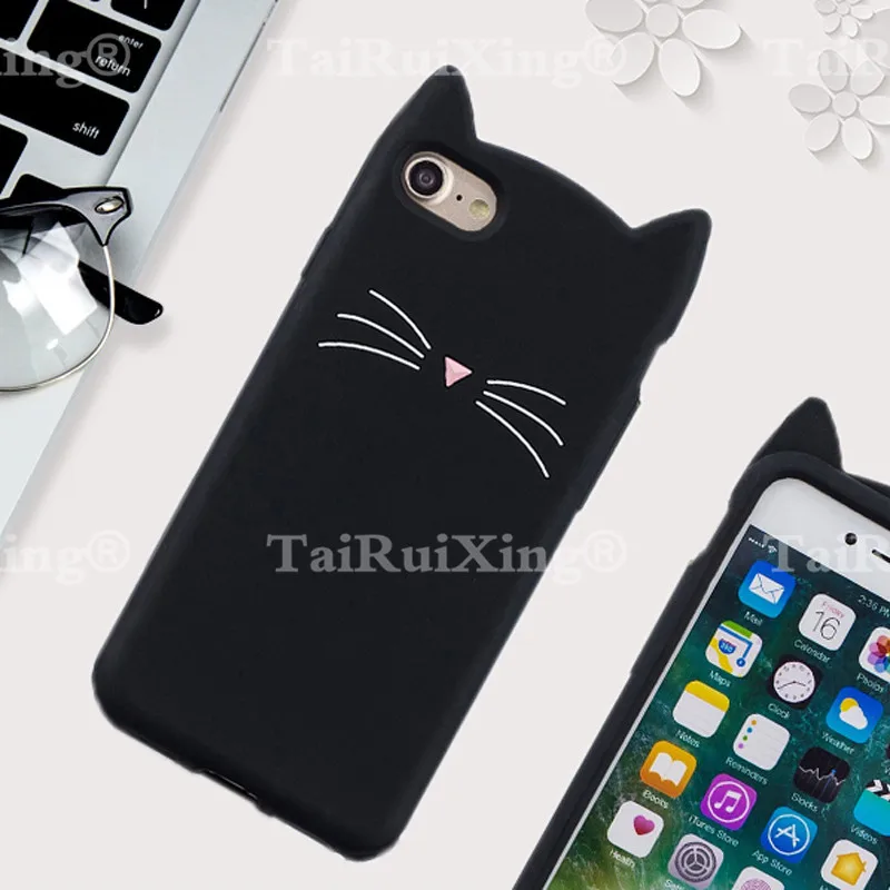 Hot sales! 3D Cute Cat Phone Silicone soft Case Cover For Apple iPhone 6 Plus 6S s 5.5&quot Cases Gel Shell |