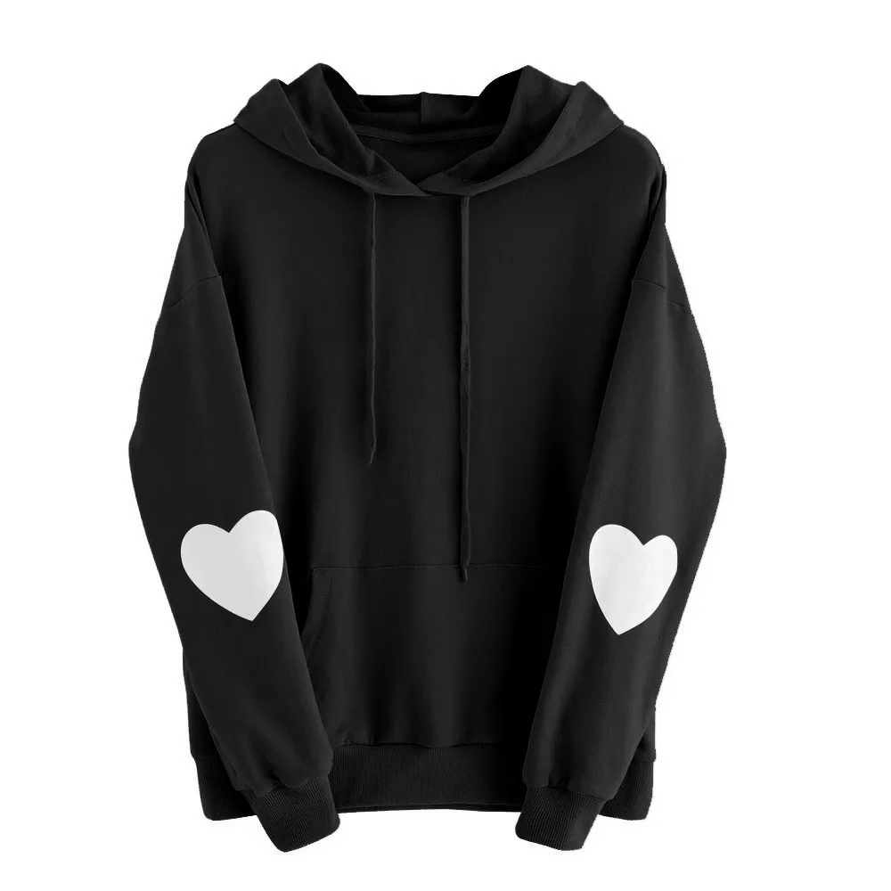Women Pullovers Hoodie Sweatshirts Cotton Black Pink Long Sleeve Oversized Girl Harajuku Hoodies Tracksuit Loose Casual Female | Женская