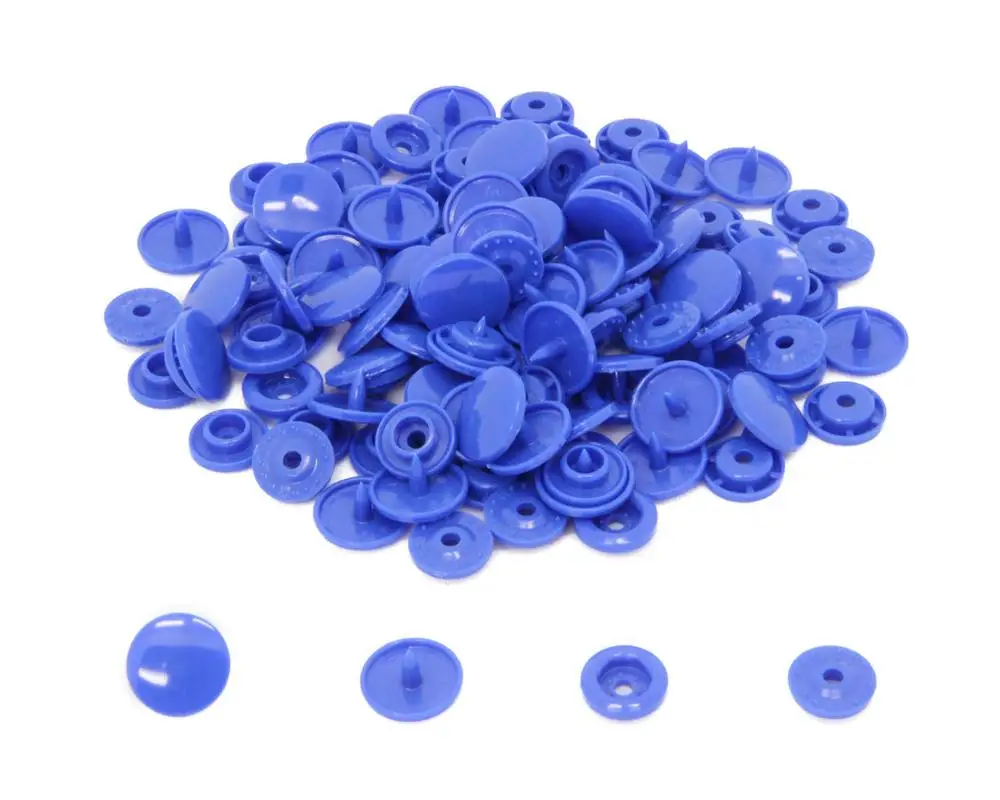 B16 - Royal Blue 100 наборов-Размер 20(1/")-KAM глянцевый пластик/смолы защелки для подгузников/нагрудников/ткань/PUL - Цвет: B16 - Royal Blue
