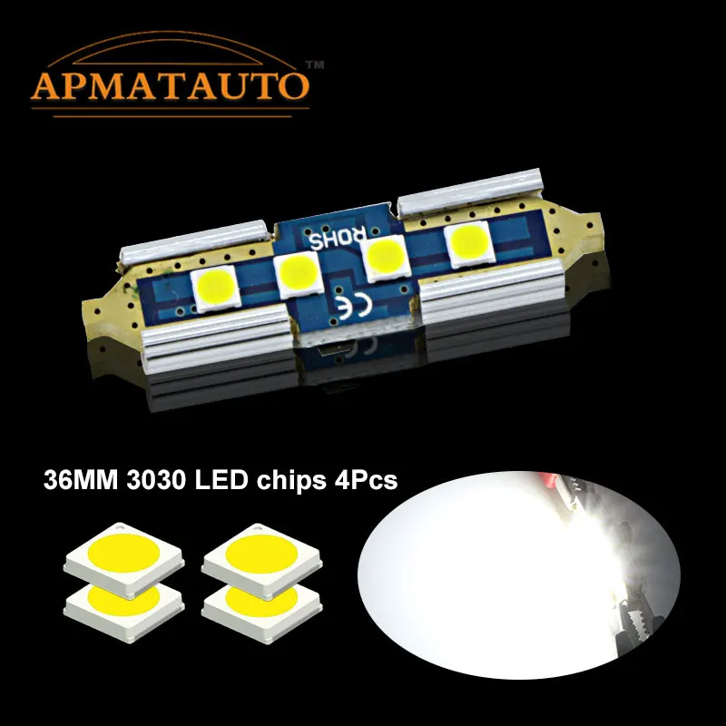2 x Новые 36 мм liese номерной знак лампочки Canbus без ошибок LED для FORD Fiesta MK6 12V |
