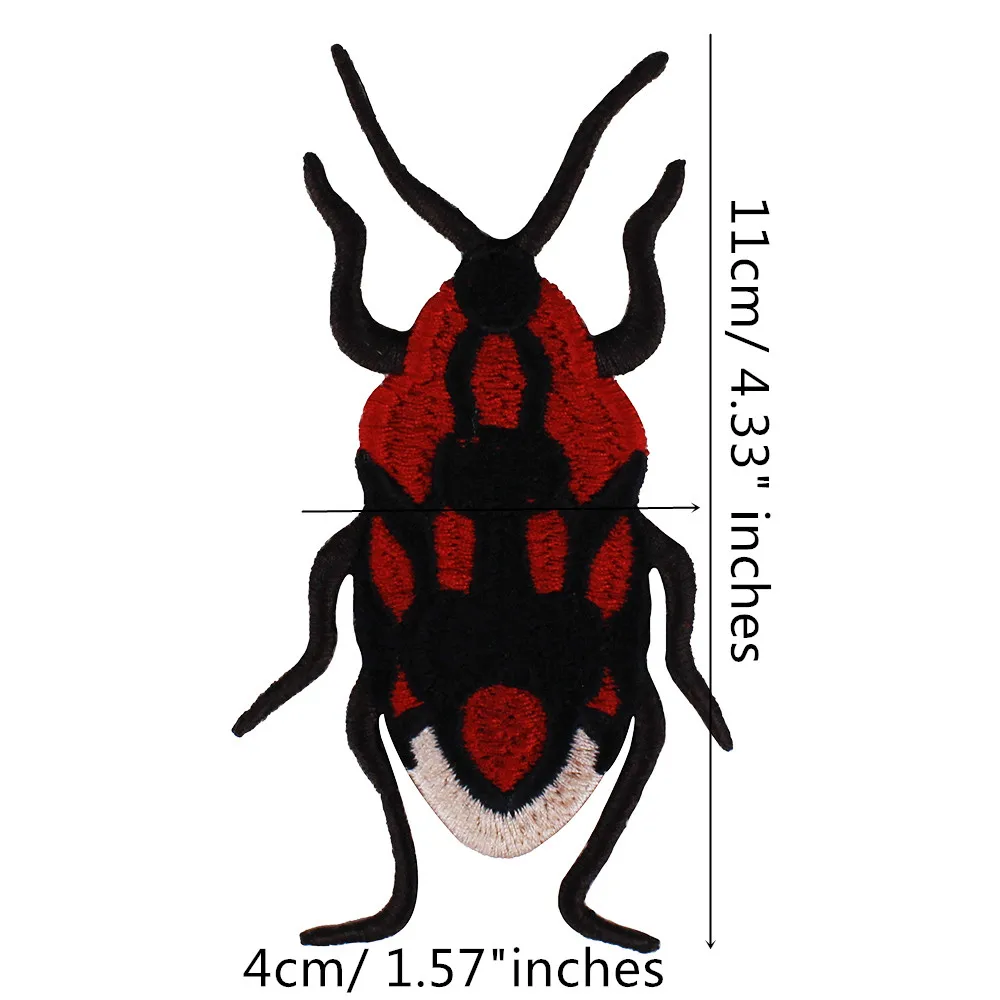 Вышитый жук Бабочка насекомые аппликация из ткани нашивки значки сделай сам