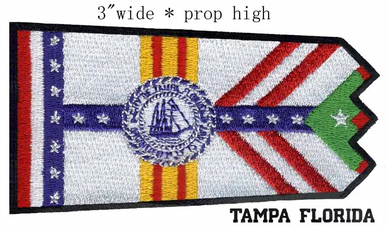 Tampa, Florida USA Flag embroidery patch 3