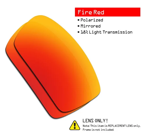 Fire Red SmartVLT поляризованные Сменные линзы для солнцезащитных очков Окли гаскан-несколько вариантов - Цвет линз: Fire Red
