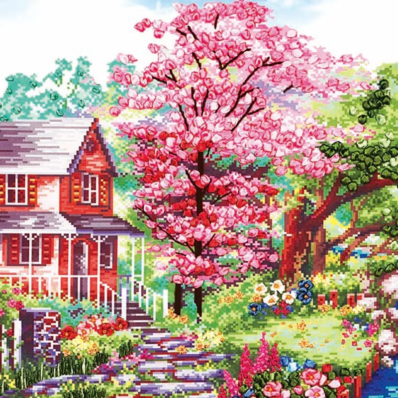 Набор для рукоделия ленты вышивки декоративные картины на холсте цветные HD