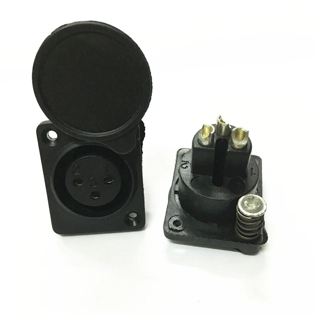 Водонепроницаемый гнездовой разъем XLR 3 Pin 1 шт. крепление на панель корпуса