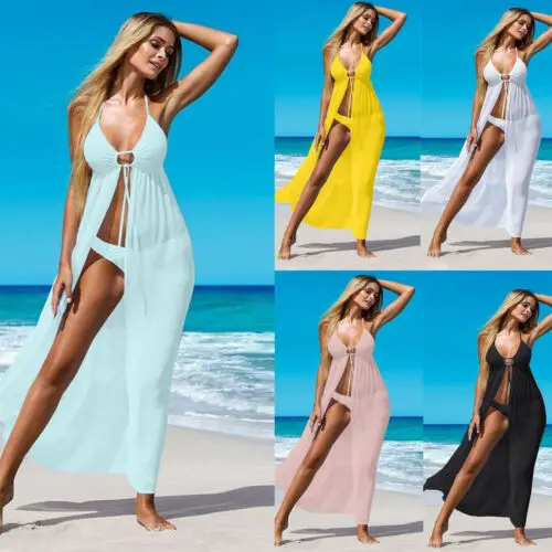 Женские бикини прикрыть купальники пляж Макси Обёрточная бумага юбка саронг