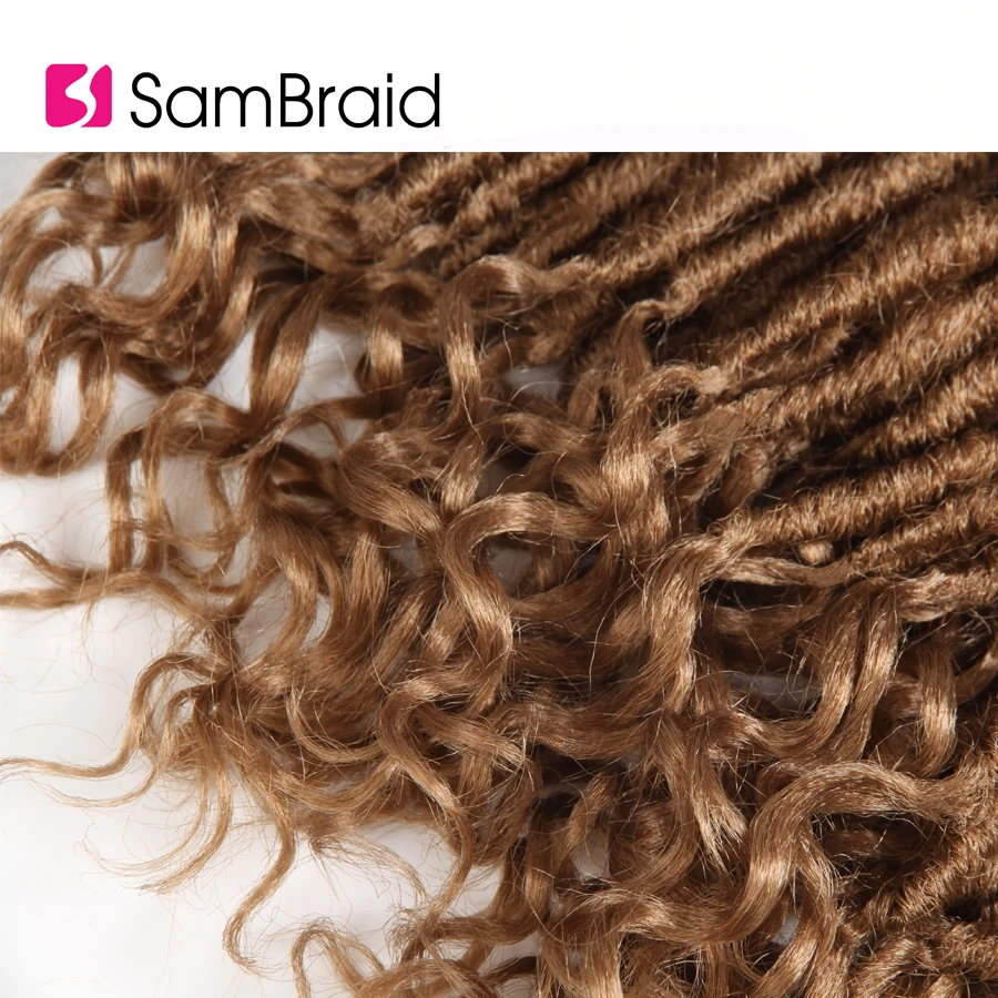 SAMBRAID Goddess Faux locs CURLY вязаные косички накладные волосы синтетические мягкие