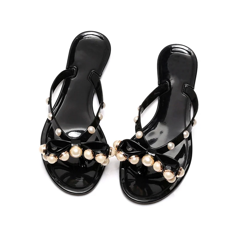 Женские туфли Новинка лета 2019 сандалии и тапочки на плоской подошве с бантом