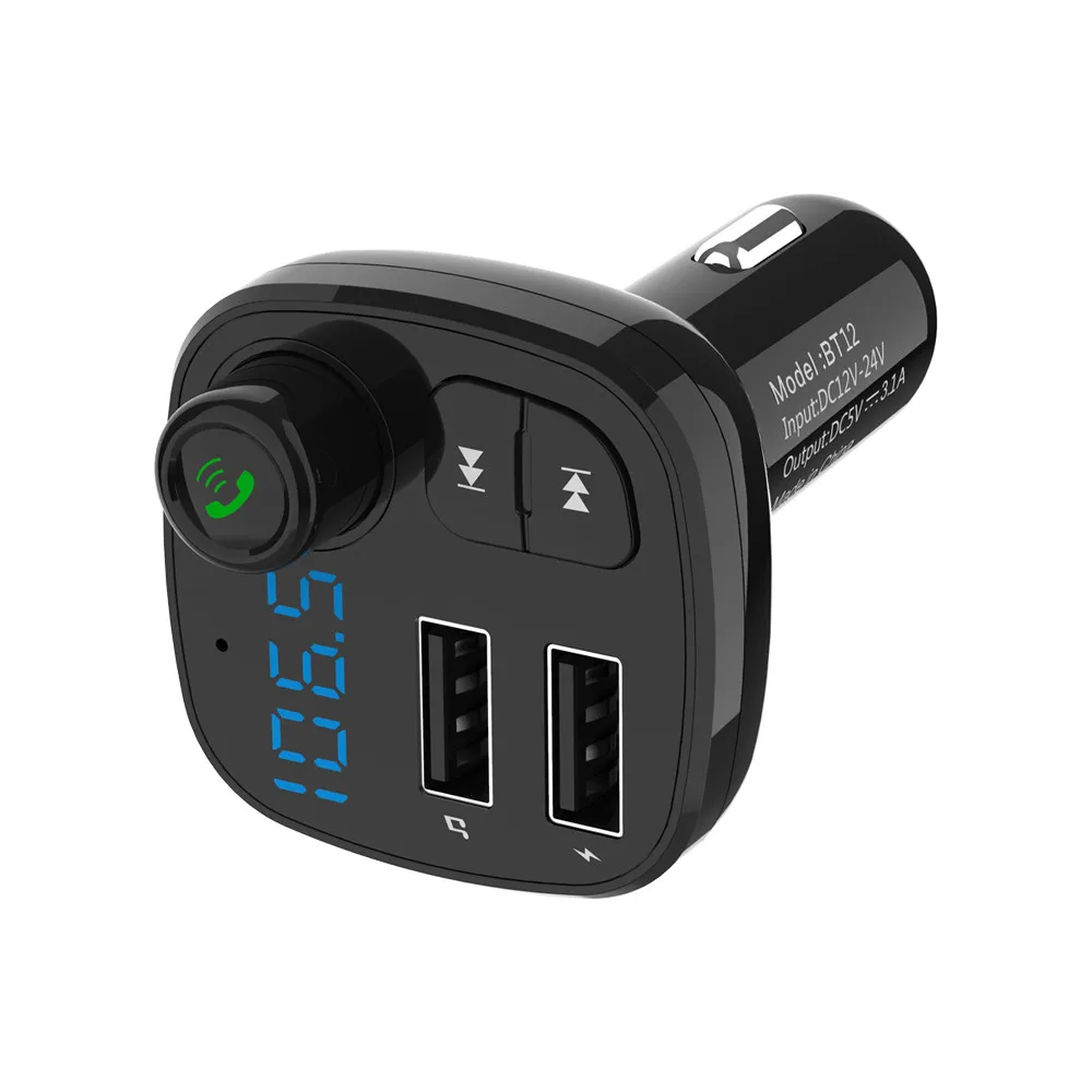 Bluetooth свободные руки беспроводные fm-передатчики ЖК-дисплей двойной USB 3 1 А