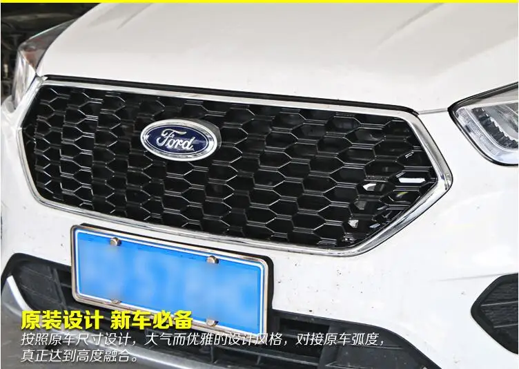 Для FORD KUGA ESCAPE 2013- гоночные решетки сотовая решетка Передняя гоночная решетка черный передний бампер Модифицированная
