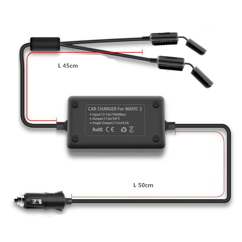 

2in1 Mavic 2 Battery Car Charger Intelligent quick Charging for DJI Mavic 2 Zoom / Pro drone Accessories