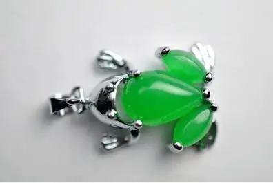 Полная зеленый нефрит малайский Ms подвеска в виде Лягушки Форма кулон
