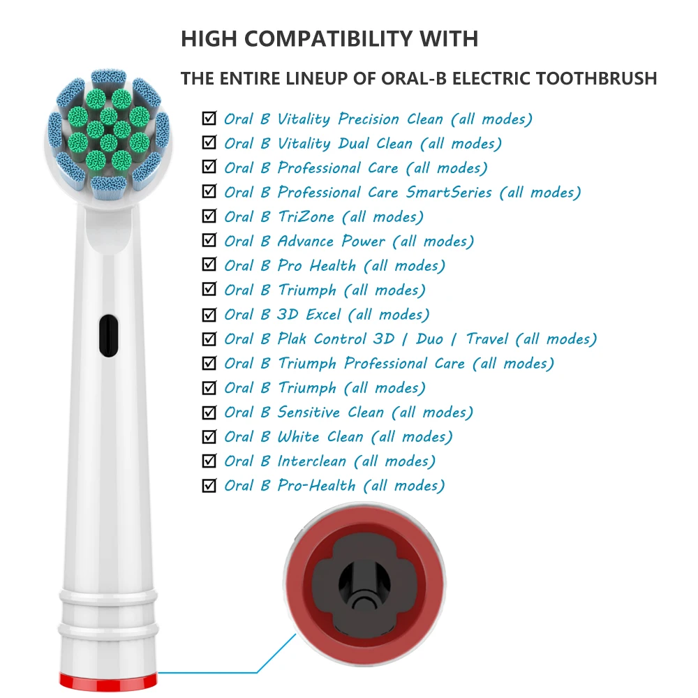 Сменные насадки для зубной щетки Oral B Braun 4 шт. высокочувствительные Advance Power/Pro