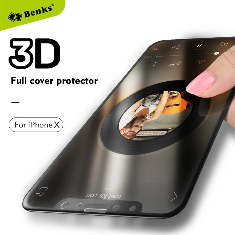 Для iPhone X стекло Benks KR + Pro конфиденциальности Анти шпион 3D изогнутое полное