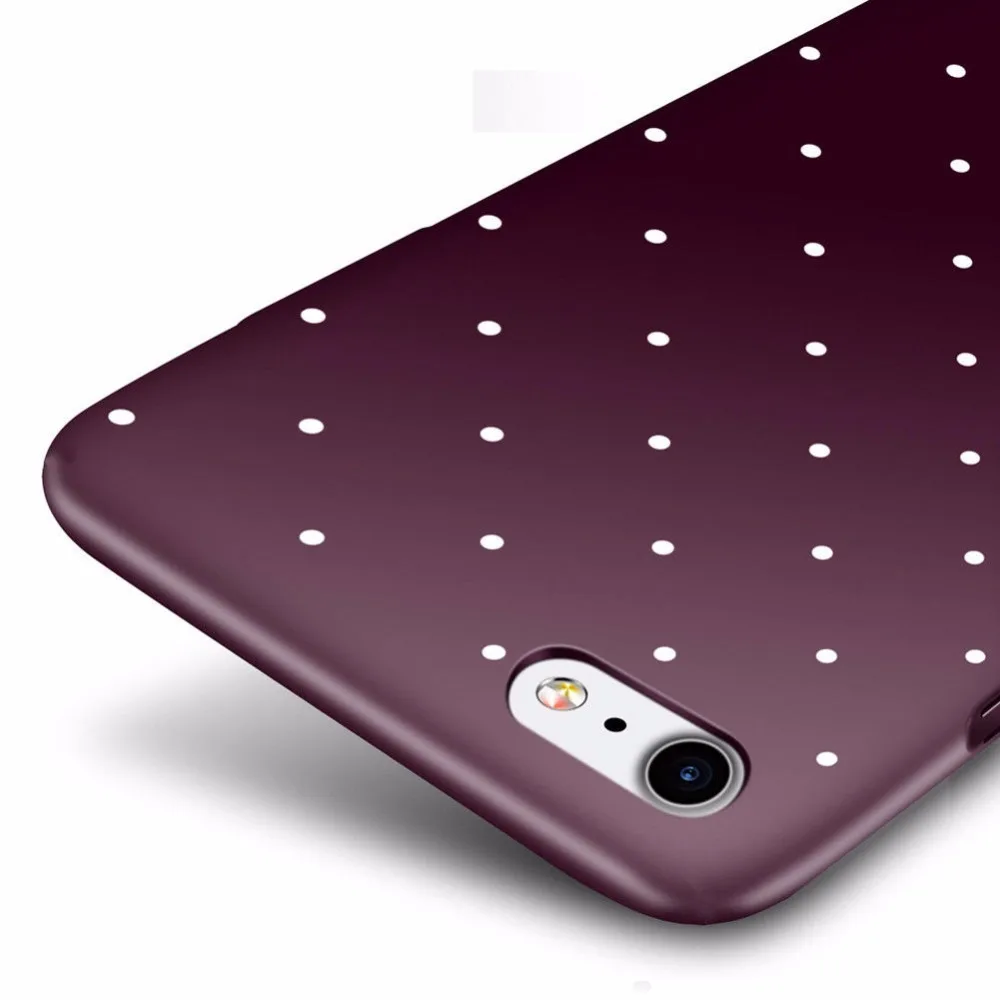 Модный винно красный волнистый чехол для телефона Apple iPhone 7 8 6 6S Plus точки