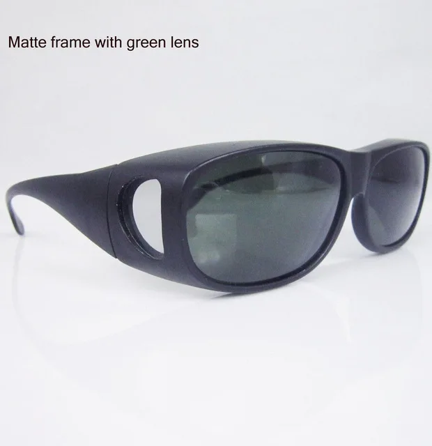 Matte black and gree Поляризованные очки для ночного видения, солнцезащитные очки, подходят для очков - Цвет линз: Matte black and gree