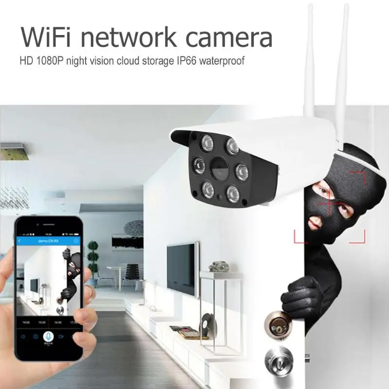 A7 Full HD 1080P 2 мегапиксельная Водонепроницаемая WiFi ip камера с облачным хранилищем