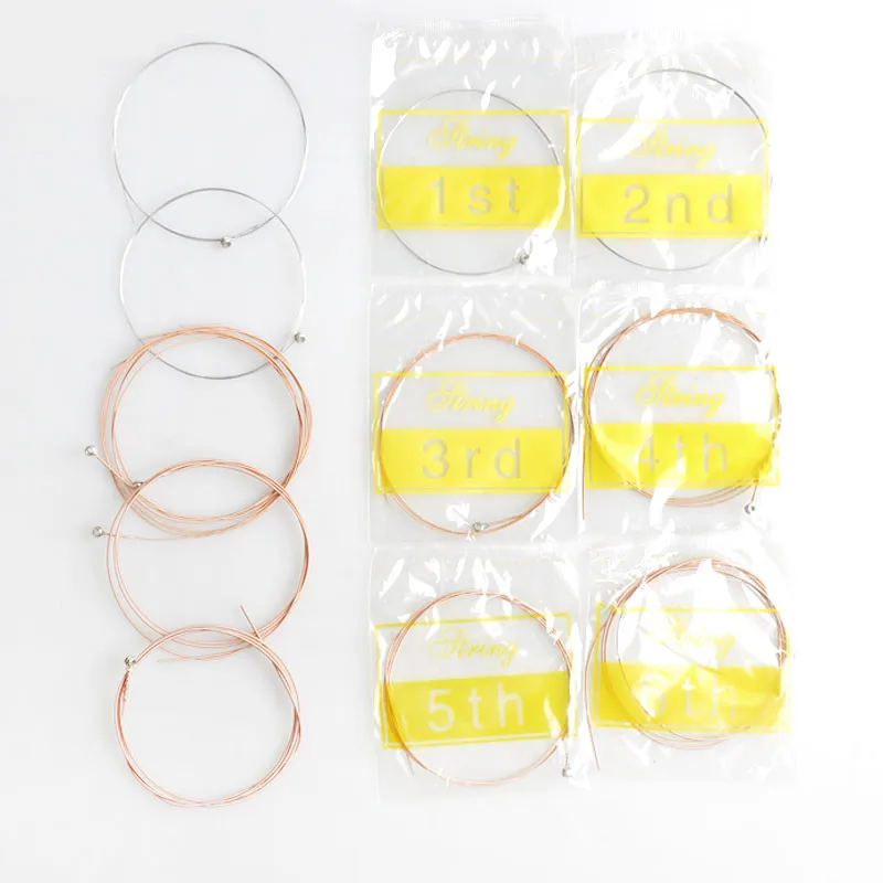 Acoustic Guitar String 6 pcs/ Set Silver Pure Strigning For Guitarra Bass Parts &amp Accessories Strings for Guitars 10 | Спорт и
