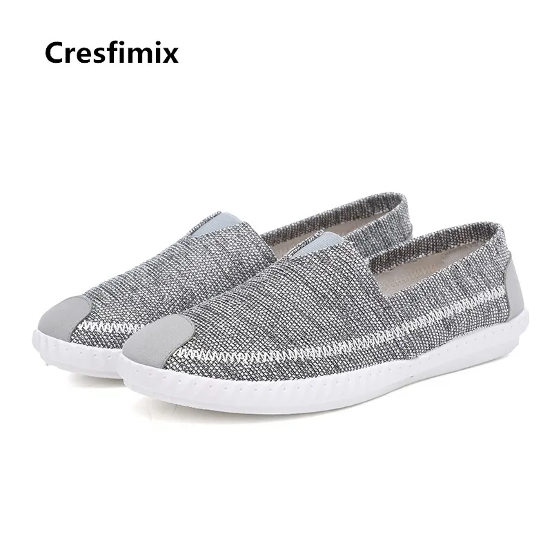 Cresfimix/Мужская модная Высококачественная серая Тканевая обувь Мужская крутая