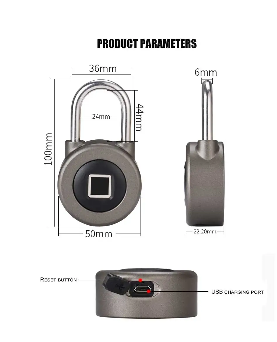 SEEGUARD Smart считыватель отпечатков пальцев замок без ключа USB Перезаряжаемые доступа IP65 Водонепроницаемый Противоугонный замок безопасности двери Чемодан чехол