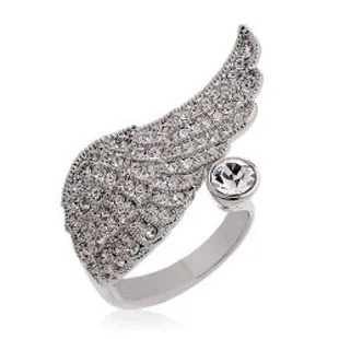 Ретро преувеличенный приток людей открытые кольца оптом Крылья ангела 064|retro