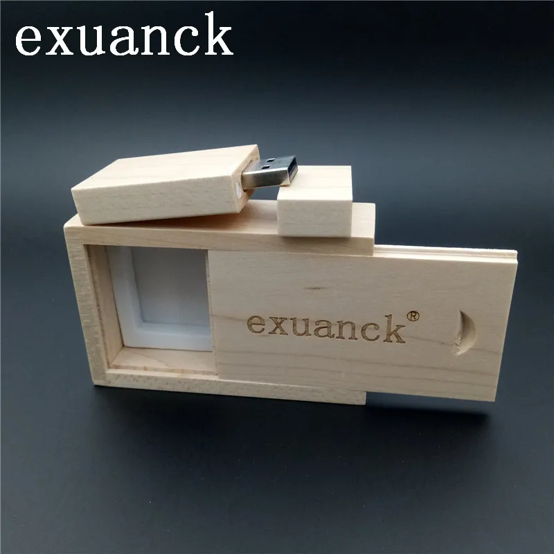 Деревянная и деревянная коробка exuanck на заказ оптовая продажа usb 2 0 4 ГБ 8 16 32