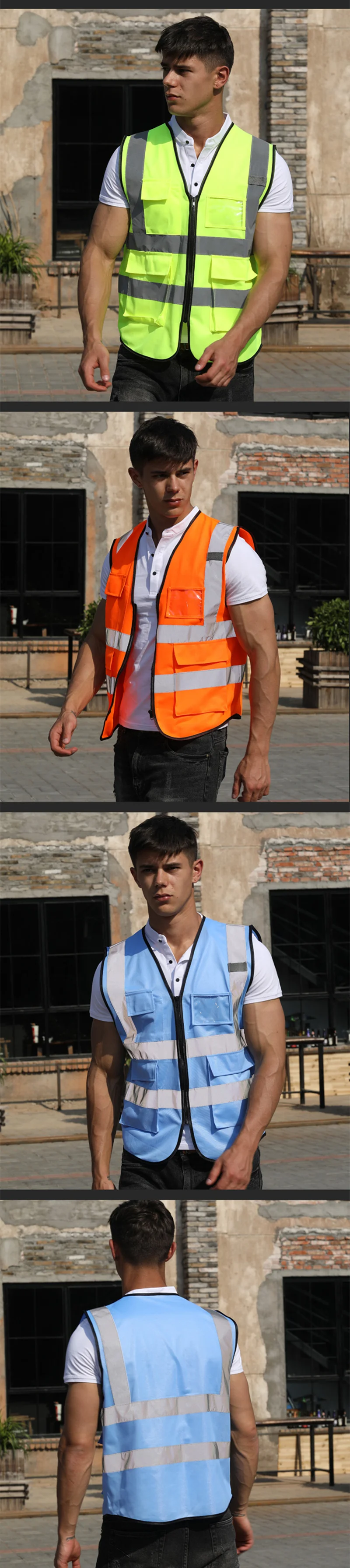 Новинка, хит, унисекс, L, XL, XXL, светоотражающий жилет, рабочая одежда, обеспечивает высокую видимость, день, ночь, бег Предупреждение, Детский защитный жилет