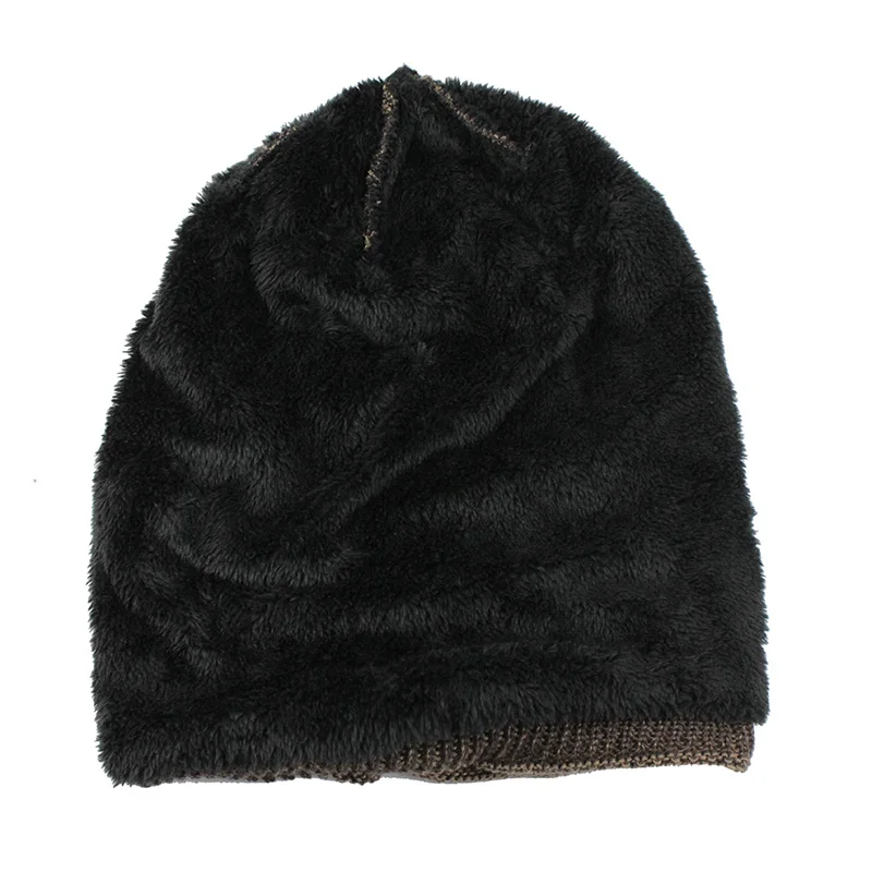 [FETSBUY] вязаные шапки мужские зимние толстые бархатные дамская шляпа без полей для мужчин лыжная шапочка женские кепки в стиле хип-хоп Bone Gorros 18004