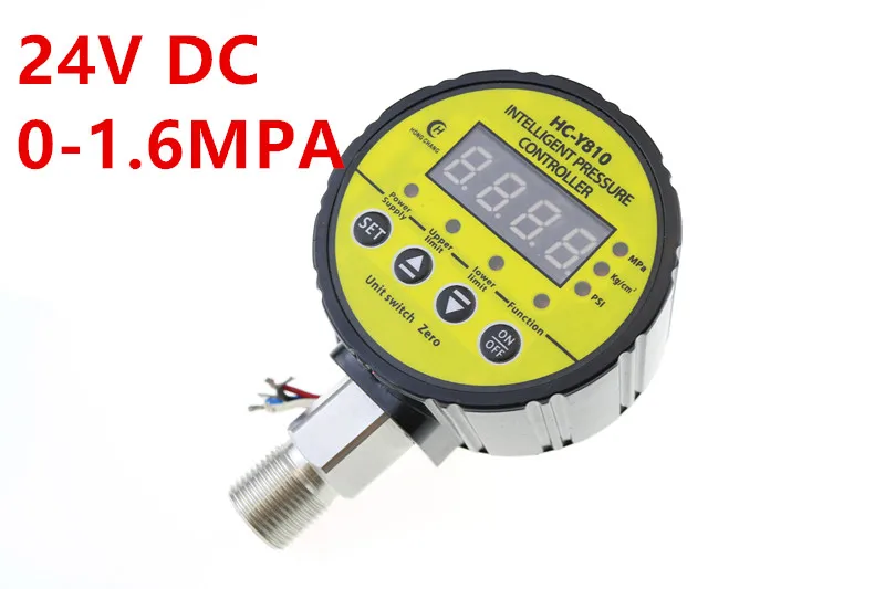 Pressure Switch Hc-y810 24vdc  0-1.6mpa   Digital Pressure Gauge Relay Output