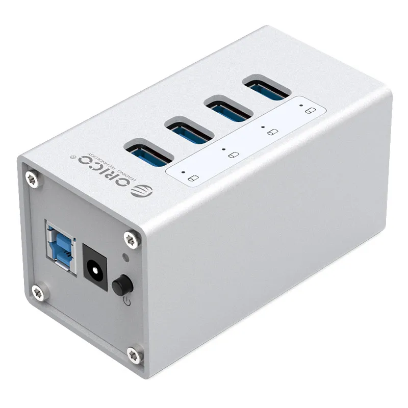 4 Port Type-B 5Gbps Super Speed transmission USB3.0 HUB Aluminum Alloy USB 3.0 for Laptop Mobile Phone A3H4 | Компьютеры и офис