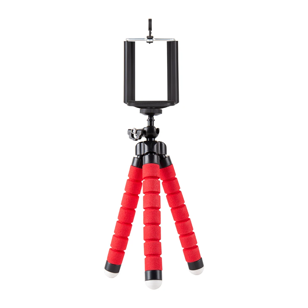 red set Yizhestudio Мини штативы Гибкая Губка Осьминог штатив для Gopro камера Настольный Штатив для iPhone samsung смартфон клип - Цвет: red set