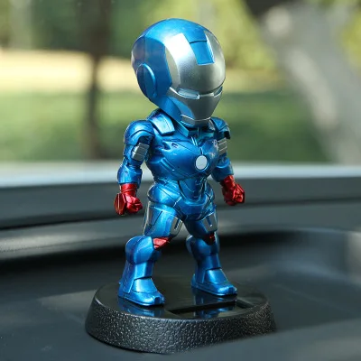 1pcs Автомобильные украшения для Marvel, Мстители, герои, фигурка, Солнечная анимационная кукла, качели, креативные подарки, аксессуары для салона автомобиля - Название цвета: 1pcs