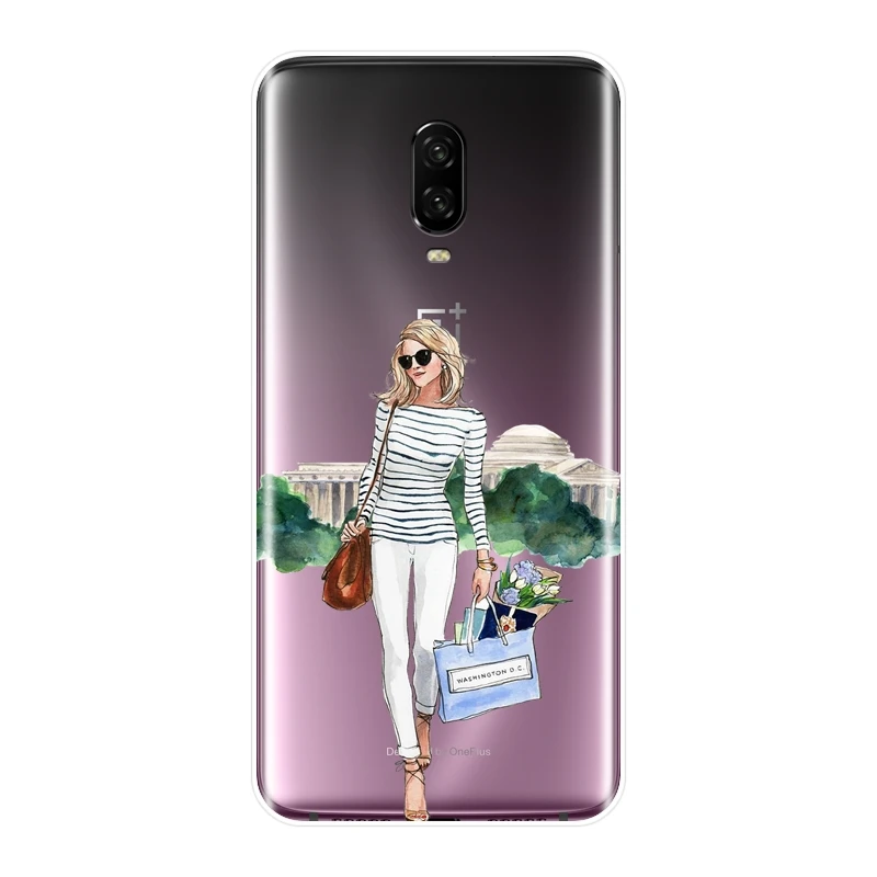 TPU для OnePlus 3 3T 5T 6T чехол телефона силиконовый мультяшный женский модный мягкий One
