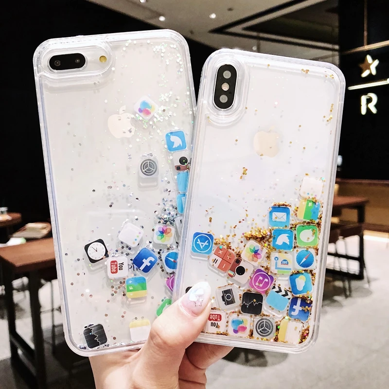 3D модные мобильные приложения значок шаблон чехол для iPhone X мигающий
