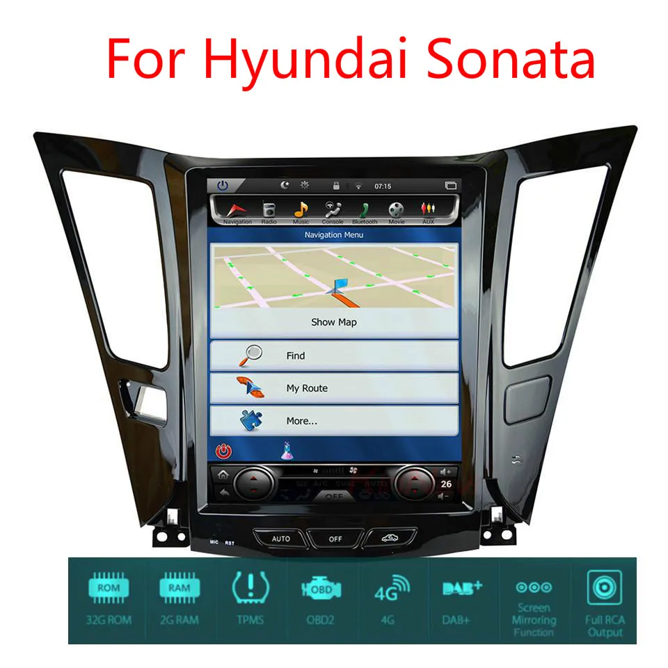 Wekeao 10 4 &quotвертикальный Экран Тесла Стиль dvd плеер автомобиля стерео радио для hyundai