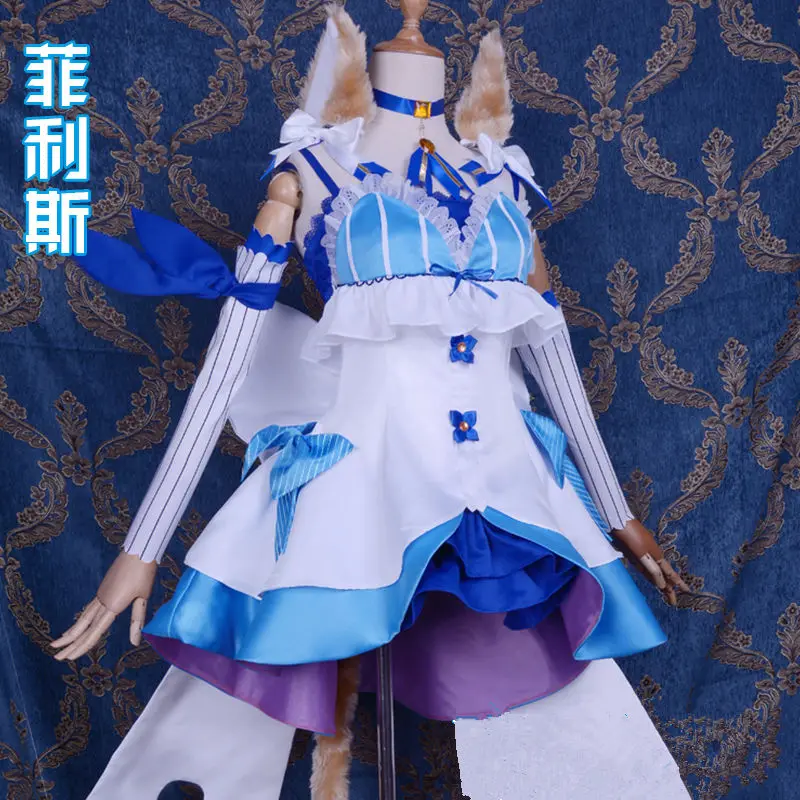 COSREA-Disfraz de Anime Re:Zero kara Hajimeru Isekai Seikatsu, uniformes de gato, vestido de fiesta de Halloween para mujer